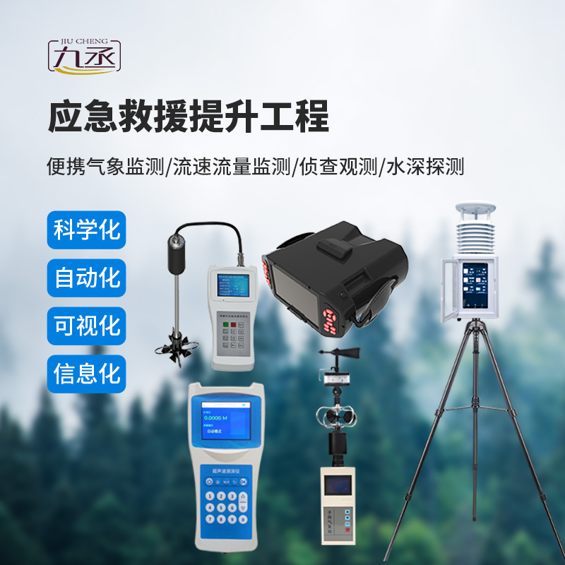 應(yīng)急救援提升設(shè)備包括便攜氣象站、流速儀、夜視儀等
